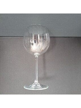Crate & Barrel Natalie Water Goblet 7.5" Optic Bowl Blown Glass 2001 Vintage